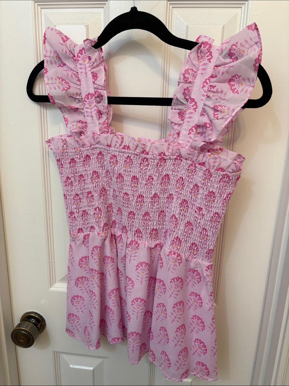 j.marie Pink Smocked Blouse